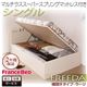 【組立設置費込】 収納ベッド ラージ シングル【横開き】【Freeda】【マルチラススーパースプリングマットレス付】 ホワイト 新 開閉タイプが選べるガス圧式跳ね上げ大容量収納ベッド【Freeda】フリーダ
