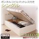 【組立設置費込】 収納ベッド レギュラー シングル【横開き】【Freeda】【ボンネルコイルマットレス付】 ナチュラル 新 開閉タイプが選べるガス圧式跳ね上げ大容量収納ベッド【Freeda】フリーダ
