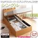 【組立設置費込】 収納ベッド レギュラー シングル【縦開き】【Freeda】【マルチラススーパースプリングマットレス付】 ホワイト 新 開閉タイプが選べるガス圧式跳ね上げ大容量収納ベッド【Freeda】フリーダ