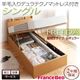 【組立設置費込】 収納ベッド レギュラー シングル【縦開き】【Freeda】【羊毛デュラテクノマットレス付】 ホワイト 新 開閉タイプが選べるガス圧式跳ね上げ大容量収納ベッド【Freeda】フリーダ