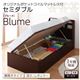 【組立設置費込】 収納ベッド レギュラー セミダブル【横開き】【Blume】【オリジナルポケットコイルマットレス付】 ホワイト 開閉&深さが選べるガス圧式跳ね上げ収納ベッド【Blume】ブルーメ
