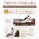 電動ベッド【ラクティー】【低反発ウレタンマットレス付】 ブラウン モダンデザイン電動ベッド【ラクティー】1モーター【フラットタイプ】 【非課税】 - 縮小画像3