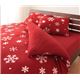 【単品】掛け布団カバー キング 柄：雪 カラー：レッド 32色柄から選べるスーパーマイクロフリースカバーシリーズ 掛布団カバー - 縮小画像1