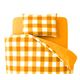 布団カバーセット シングル 柄：チェック カラー：オレンジ 32色柄から選べるスーパーマイクロフリースカバーシリーズ ベッド用3点セット - 縮小画像1