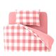 布団カバーセット シングル 柄：チェック カラー：ピンク 32色柄から選べるスーパーマイクロフリースカバーシリーズ ベッド用3点セット - 縮小画像1
