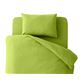 布団カバーセット シングル 柄：無地 カラー：グリーン 32色柄から選べるスーパーマイクロフリースカバーシリーズ ベッド用3点セット - 縮小画像1