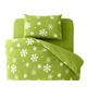 布団カバーセット セミダブル 柄：雪 カラー：グリーン 32色柄から選べるスーパーマイクロフリースカバーシリーズ ベッド用3点セット - 縮小画像1