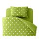 布団カバーセット セミダブル 柄：ドット カラー：グリーン 32色柄から選べるスーパーマイクロフリースカバーシリーズ ベッド用3点セット - 縮小画像1