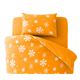 布団カバーセット シングル 柄：雪 カラー：オレンジ 32色柄から選べるスーパーマイクロフリースカバーシリーズ 和式用3点セット - 縮小画像1