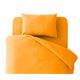 布団カバーセット シングル 柄：無地 カラー：オレンジ 32色柄から選べるスーパーマイクロフリースカバーシリーズ 和式用3点セット - 縮小画像1