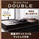 フロアベッド ダブル【dignitas】【国産ポケットコイルマットレス付き】 ブラック 照明&隠し収納付き!モダンデザインフロアベッド【dignitas】ディニタス