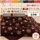 【本体別売】こたつ掛け・敷布団セット 正方形 ノルディックグリーン 7色×6サイズから選べる! スーパーマイクロフリース 雪柄リバーシブルこたつ掛け・敷布団2点セット ベーシック