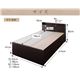 チェストベッド セミダブル【Spass】【国産ポケットコイルマットレス付き】 ダークブラウン コンセント付きチェストベッド【Spass】シュパース - 縮小画像3