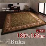 インドネシア製ウィルトン織クラシックデザインラグ【Buka】ブーカ　185×185cm