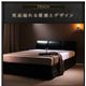 収納ベッド ダブル【Vanzado】【羊毛入りデュラテクノマットレス付き】 ブラック 高級・レザー収納ベッド 【Vanzado】ヴァンザード - 縮小画像2