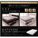 収納ベッド・布団セット セミダブル 【羊毛入りデュラテクノマットレス付き】 フレームカラー：ホワイト 布団カラー：サイレントブラック ベッド専用布団付き！カラーが選べる新生活7点セット 収納付きベッドタイプ - 縮小画像3