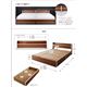 収納ベッド シングル【D-star】【ボンネルコイルマットレス:ハード付き】 茶×ホワイトエッジ モダンデザイン・バイカラー_棚・コンセント付き収納ベッド【D-star】ディースター - 縮小画像5