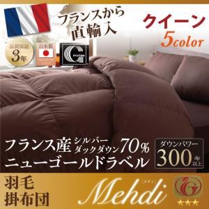 【単品】掛け布団 クイーン 【Mehdi】 サイレントブラック 日本製防カビ消臭フランス産 ダックダウン ニューゴールドラベル 羽毛掛布団【Mehdi】メディ