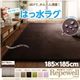 ラグマット【Repewell】185×185cm 厚さ：18mm チョコレートブラウン 厚みが選べる！ 撥水ラグ【Repewell】レペウェル - 縮小画像1