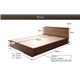 収納ベッド セミダブル【Cozy Moon】【フレームのみ】ウォルナットブラウン スリムモダンライト付き収納ベッド【Cozy Moon】コージームーン - 縮小画像5