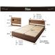 収納ベッド シングル【Ultimus】【ボンネルコイルマットレス：ハード付き】ウォルナットブラウン LEDライト・コンセント付き収納ベッド【Ultimus】ウルティムス - 縮小画像5