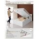 収納ベッド セミシングル ラージタイプ【NewGrosso】【マルチラススーパースプリングマットレス付き】ホワイト ガス圧式跳ね上げ収納ベッド【NewGrosso】ニューグロッソ - 縮小画像3