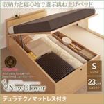 収納ベッド シングル レギュラータイプ【NewGlover】【デュラテクノマットレス付き】ナチュラル ガス圧式跳ね上げ収納ベッド【NewGlover】ニューグローヴァー