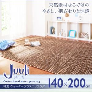 ラグマット 140×200cm【Juuli】綿混 ウォーターグラスエリアラグ【Juuli】ユーリ - 拡大画像