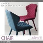 チェア2脚セット【Julienne】ブルー モダンデザインソファベンチダイニング【Julienne】ジュリエンヌ