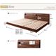 すのこベッド ワイドキング240(ダブル+シングル)プレミアムセット【Pelgrande】【国産ポケットコイルマットレス付き】フレームカラー：ウォルナットブラウン シーツカラー：アイボリー 布団派もマットレス派も！棚・コンセント付きデザインすのこファミリーベッド【Pelgrande】ペルグランデ - 縮小画像5