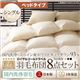 布団8点セット【ベッドタイプ】シングル サイレントブラック【国内洗浄羽毛】スペイン産ホワイトダックダウン93%ロイヤルゴールドラベル 羽毛布団8点セット - 縮小画像1