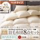 布団8点セット【ベッドタイプ】セミダブル アイボリー【国内洗浄羽毛】スペイン産ホワイトダックダウン93%ロイヤルゴールドラベル 羽毛布団8点セット - 縮小画像1