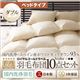 布団8点セット【ベッドタイプ】ダブル モカブラウン【国内洗浄羽毛】スペイン産ホワイトダックダウン93%ロイヤルゴールドラベル 羽毛布団8点セット - 縮小画像1