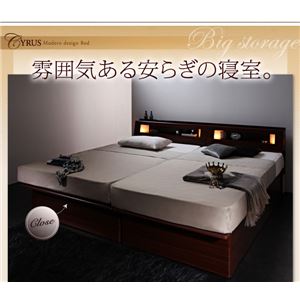 【組立設置費込】収納ベッド シングル【羊毛入りデュラテクノマットレス付き】フレームカラー:ウォルナットブラウン モダンライトコンセント付き・ガス圧式跳ね上げ収納ベッド Cyrus サイロス 【組立設置費込】収納ベッド シングル【羊毛入りデュラテクノマットレス付き】フレームカラー:ウォルナットブラウン モダンライトコンセント付き・ガス圧式跳ね上げ収納ベッド Cyrus サイロス