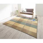 ラグマット 180×240cm 厚さ5mm メインカラー：ブラウン 小さくたためるウレタン入り竹ラグ coli コリー