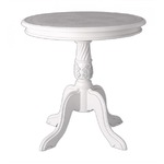 【単品】クラシックテーブル 直径60cm カラー：ホワイト アンティーク調クラシックリビングシリーズ Francoise フランソワーズ