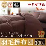 【単品】掛け布団 セミダブル カラー：ミッドナイトブルー 日本製防カビ消臭 ダックダウン ニューゴールドラベル 羽毛掛布団 Alice アリーチェ