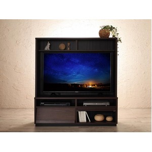 テレビボード メインカラー:ブラウン 低めで揃える壁面収納ハイタイプテレビ台シリーズ Flip side フリップサイド 商品画像