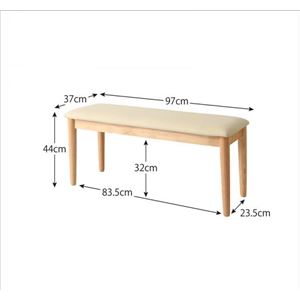 【ベンチのみ】ベンチ カラー:ナチュラル 天然木ダイニング Visuell ヴィズエル 商品写真3