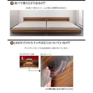 フロアベッド ダブル 【プレミアムポケットコイルマットレス付】 フレームカラー:ウォルナットブラウン マットレスカラー:ブラック LEDライト・コンセント付きフロアベッド Rufen ルーフェン フロアベッド ダブル 【プレミアムポケットコイルマットレス付】 フレームカラー:ウォルナットブラウン マットレスカラー:ブラック LEDライト・コンセント付きフロアベッド Rufen ルーフェン