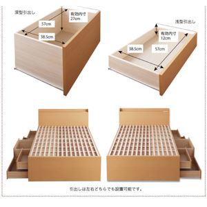 収納ベッド セミダブル 【フレームのみ】 フレームカラー:ナチュラル お客様組立 日本製 棚・コンセント付き大容量すのこチェストベッド Salvato サルバト 収納ベッド セミダブル 【フレームのみ】 フレームカラー:ナチュラル お客様組立 日本製 棚・コンセント付き大容量すのこチェストベッド Salvato サルバト