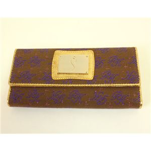 PARIS HILTON パリスヒルトン　３ッ折り財布 WACA0554　CaffeLine　クルミ×パープル - 拡大画像