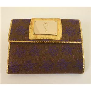 PARIS HILTON パリスヒルトン　Wホック財布 WACA0654　CaffeLine　くるみ×パープル - 拡大画像