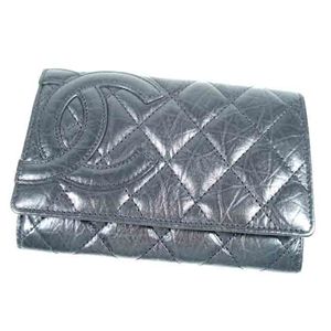 CHANEL(シャネル) サイフ A34714 ブラック コットンクラブライン ホック付ワイド財布 - 拡大画像