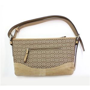 COACH(コーチ)ミニシグネチャー 10945 SKHCA ソフトダッフル ショルダーバッグ カーキ/キャメル - 拡大画像