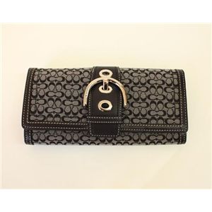 COACH(コーチ)ソーホーシグネチャー 41163 SBKWT スリムエンベロープウォレット 長財布 ブラック/ホワイト - 拡大画像