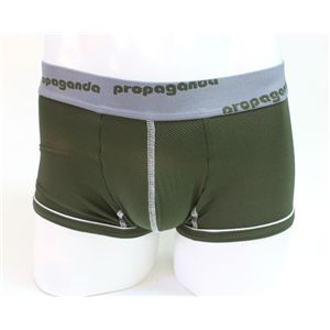 propaganda プロパガンダ メンズアンダーウェア SS31009-3302 OLIVE メッシュパイピングボクサー Mサイズ - 拡大画像
