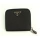 PRADA （プラダ） ジッピー二つ折財布 1M0522 TESSUTO NERO