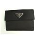 PRADA （プラダ） ダブルホック 二つ折り財布 1M0523 TESSUTO NERO