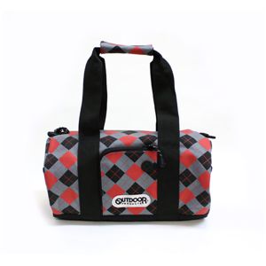 OUTDOOR（アウトドア） ミニボストン ショルダーバッグ 12429166-10 アーガイルチェック レッド - 拡大画像